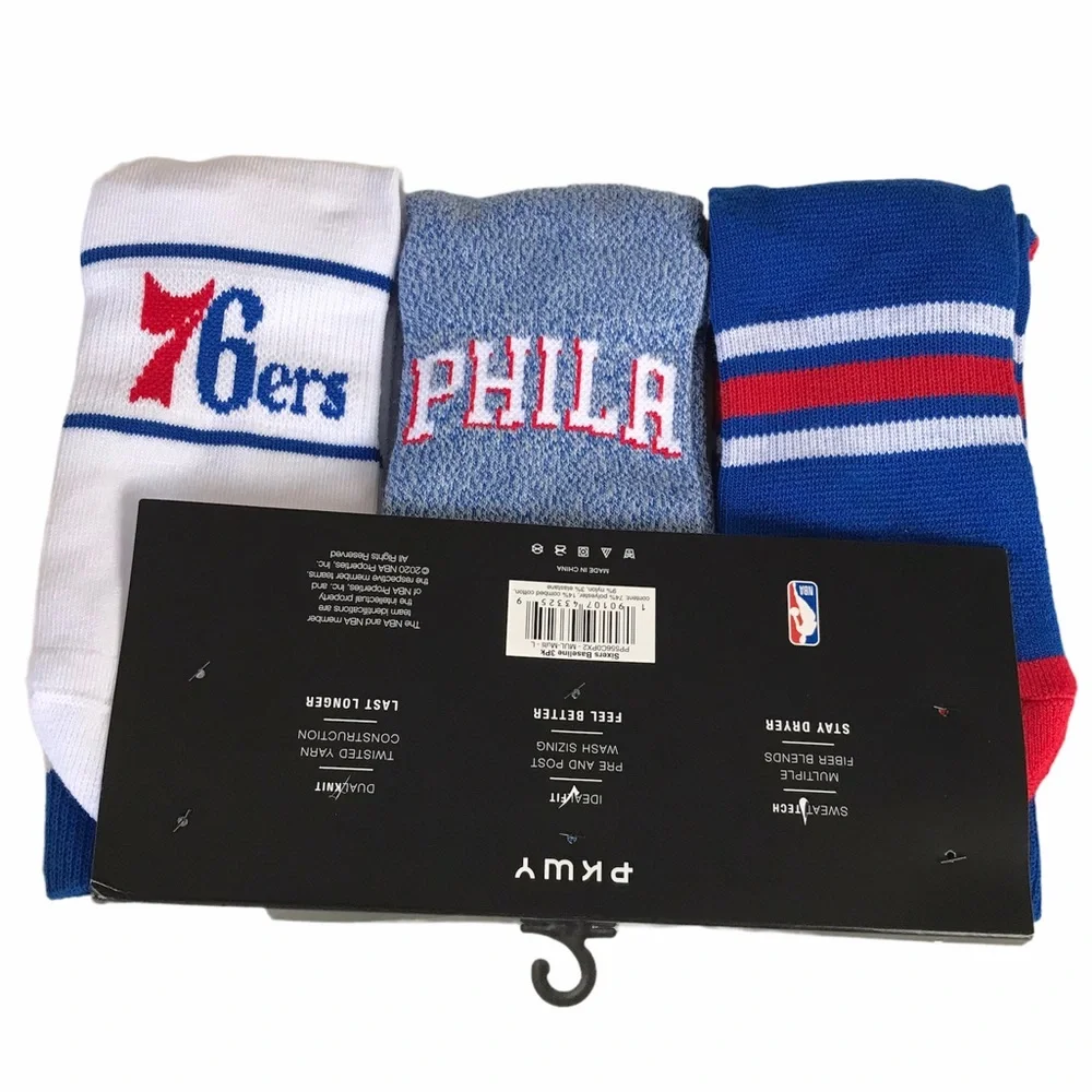 PKWY Sixers Socks 3-Pair